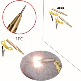 Resim Sarı kablo ve klips ile 6V/12V/24V Otomotiv Devre Fiyosu Voltaj Test Kalemi - Pil Gerektirmez, Dayanıklı Bakır Yapı, Araba Elektriksel Teşhisleri için İdeal, Voltaj Test Kalemi|Voltaj Test Kalemi|Dayanıklı Yapı, Araba Pil Test Cihazı 