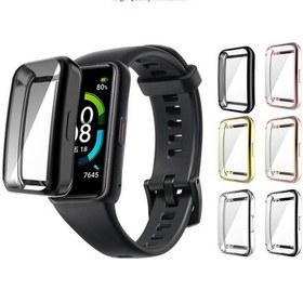 Resim Microcase Honor Band 6 Önü Kapalı Tasarım Silikon Kılıf 