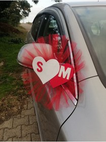 Resim Büşra Süsleme Kırmızı Beyaz Kalpli Konvoy Süsü 10 Lu 