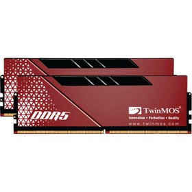 Resim TwinMOS DDR5 64GB (2x32GB) 5600MHz CL36 Desktop Ram Soğutuculu (TMD564GB56DK36VX) 
