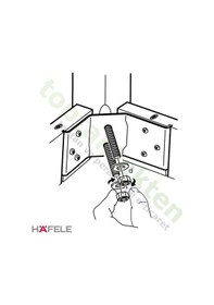Resim Hafele Masa Köşe Bağlantı Elemanı 70Mm 