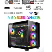 Resim Ramtech Aquarium Ryzen 7 5700X / 32GB Ram / 1tb M2 / RX6650XT 8gb Ekran Kartı Oyuncu Bilgisayarı 