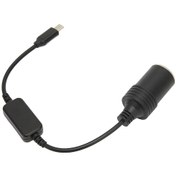 Resim Vkemall 12v Araba Sigara Ateşleyici Soketi Adaptörü - 5v Usb C Girişli 30cm, 12w Maksimum , Otomatik Korumalı, Araç Elektronik Cihazlarına Enerji Sağlar 