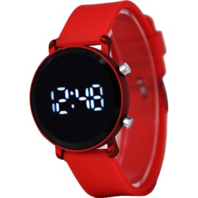 Resim Sonsuzsaat Kırmızı Renk Silikon Kordonlu LED Genç Kız Kadın Çocuk Kol Saati SU-476 