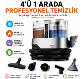Resim Omnex Arınmax Buharlı Koltuk ve Halı Yıkama Makinesi 17000KP Çift Tanklı Profesyonel Buhar Temizleyici 