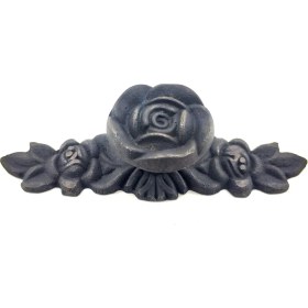 Resim Antika Tarz Dekoratif Pirinç Gül Düğme - 30X100 Mm, Oksit - Lisinya 