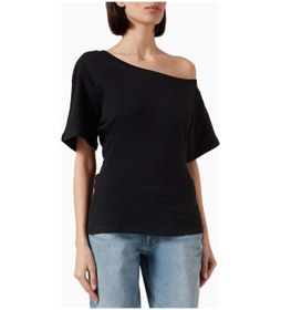 Resim Banana Cici Elena Off-shoulder T-shirt - Beyaz - Premium Jersey Kumaş İle Rahat Şıklık Siyah 