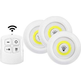 Resim Kablosuz Uzaktan Kumandalı 3 Lü Led Lamba Seti Pop Çok Renkli 