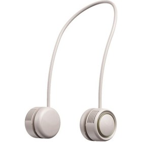 Resim Eller Serbest Boyun Fanı Usb Şarj Edilebilir Giyilebilir 8627 Gümüş 