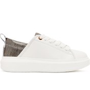 Resim ACBC x Derimod Women's White Lace-Up Chunky Sole Sneakers Derimod