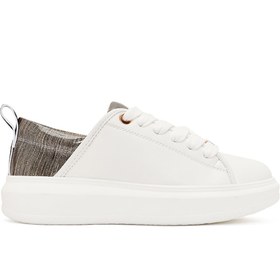 Resim ACBC x Derimod Women's White Lace-Up Chunky Sole Sneakers 
