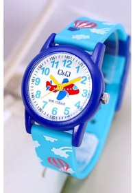 Resim Q&q Qcg9918 Mavi Uçak Havacılık Su Geçirmez Erkek Çocuk Kol Saati 