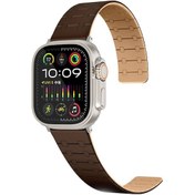 Resim Mobilefix İos Watch Uyumlu 40mm Krd-111 Çizgili Desenli Silikon Kordon-kahverengi 