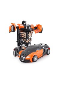 Resim Soulader Tek Tuşla Hızlı Dönüşen Robot Oyuncak Araba - Çocuklar İçin Ataletli Ve Çarpışmalı Şekil Değiştiren Süper Oyuncak 