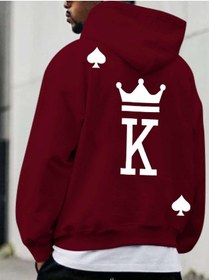 Resim Unisex Kadın/erkek Harajuka Sokakt Oyun Kartı Baskı Bordo 