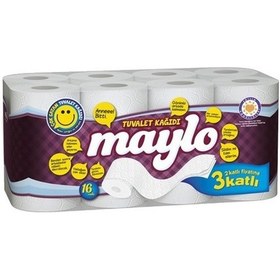 Resim Maylo Üç Katlı Tuvalet Kağıdı 16 Rulo 