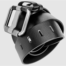 Resim Rich Smith Hakiki Deri Kemer Erkek Spor Krom Roll Toka 4.2 CM / Rs1016 Siyah 