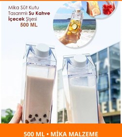 Resim Letsii Yenilikçi Süt Kutusu Tasarımlı Sağlıklı 500 ml İçecek Şişesi 