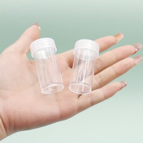 Resim 2 adet 10g Şeffaf Plastik Toz Şişeleri, Bükülebilir Kapaklarla - Glitter, Payetler & Kuru Tozlar için İdeal - Yeniden Kullanılabilir, Kokusuz Seyahat Tüpleri 