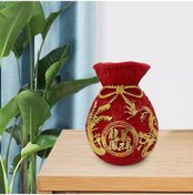 Resim Novahub Kırmızı Zarif Çiçek Vazo Heykeli: Masa Üstleri Ve Yaşam İçin Zarif Dekor Kırmızı 