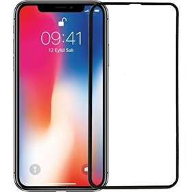 Resim ZORE Apple iPhone Xr 10D Ekran Koruyucu Cam Siyah 