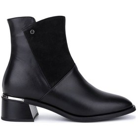 Resim Tamer Tanca Kadın Hakiki Deri Siyah Topuklu Bot 488 4004 Bn Bot Sk25-26 Sıyah Siyah 