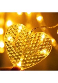 Resim Uslucan Alışveriş Kalp Perde Led Işık 3m 6 Sıra 12 Adet Gün Işığı Renk 