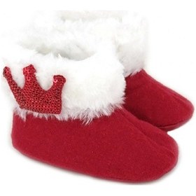 Resim Taç Detaylı Panduf Kırmızı 