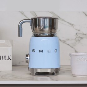 Resim Smeg Mff01pbeu Süt Köpürtme Makinası Pastel Mavi 