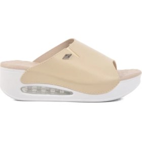 Resim Aspor Bej Kadın Dolgu Topuk Terlik 