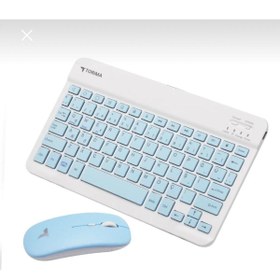 Resim Torima Tablet , Telefon Ve Bilgisayar Için Kablosuz Şarjlı Bluetoot'lu Klavye Ve Mouse Seti 