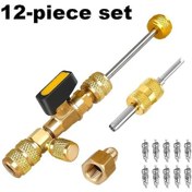 Resim Sunshine022 12 Parçalı Profesyonel 1/4" Ve 5/16" Hvac Valf Çekirdeği Alet Seti Manyetik 