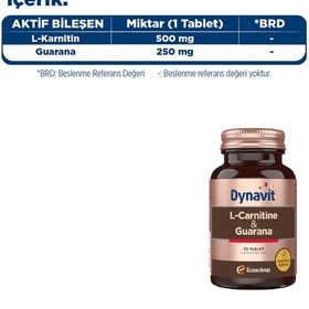 Resim Dynavit L-Carnitine & Guarana 30 Tablet 
