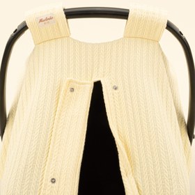 Resim Puset Örtüsü - Tek Taraflı - Sarı Örgü 