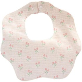 Resim Suntek Lale Motifli Bebek Önlüğü Bej 