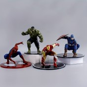 Resim Gerçek MARVEL Süper Kahraman Eylem Figürleri - Büyük Örümcek Adam, Hulk, İron Man ile Süsleyici Taban - Doğum Günü Hediyeleri ve Paskalya Partisi Hediyeleri için İdeal 