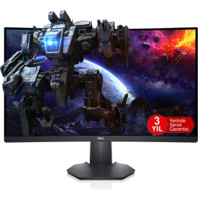 Resim Dell 27″ S2722DGM Curved VA 165Hz 2Ms QHD Adaptive Sync (DP+HDMI) Yükseklik Ayarlı Gaming Monitör 