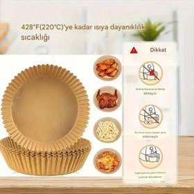 Resim Eşya Dünyası 50 Adet Pişirme Kağıdı Tek Kullanımlık 20 cm Yuvarlak Pişirme Kağıdı Xxl Pvc'li 
