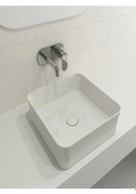 Resim Bocchi Sottile Slim Line Çanak Lavabo Beyaz 38 CM 1477-001-0125 