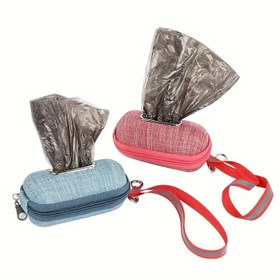 Resim Taşınabilir Evcil Köpek Dışkı Torbası Dağıtıcısı, İpi Temizleme Çöp Aksesuarları ile Torba Tutucu 