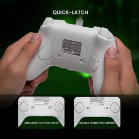 Resim Xbox Series X|s, Xbox One ve Windows 10/11 Için G7 Se Kablolu Oyun Kumandası, Hall Efektli Joysticks/hall Trigger, 3,5 mm Ses Jakı (Beyaz) 