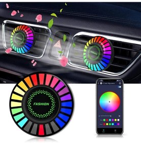 Resim Genel Markalar Araç İçi RGB Sese Duyarlı LED Işıklı Ekolayzer ve Koku Cihazı Yuvarlak Model 1 ADET 