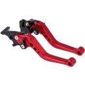 Resim Youtek Motor Bisikleti Fren Kolu Ve Debriyaj Kolu - Çok Seviyeli Ayarlanabilir - Sol + Sağ - Ön Disk Arka Trommel - Kırmızı Kırmızı 