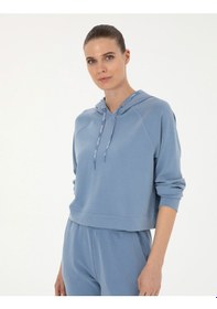 Resim Pierre Cardin Kadın İndigo Sweatshirt 50283339-vr028 İndigo 