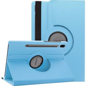 Resim Samsung Galaxy Tab S8 Plus X800 Kılıf 360 Rotating Stand Deri Mavi 