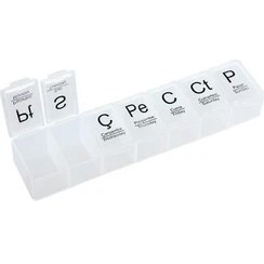 Resim Ototechparca Buffer® Haftalık Günlük Saklama Kutusu 7 Günlük Hap Saklama Kabı 