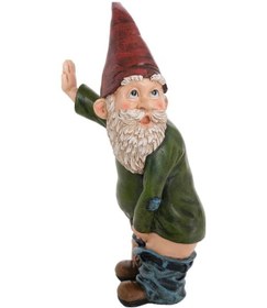 Resim Tenfowee Eğlenceli Bahçe Heykeli: Çim Süsü İçin Pisuvar Cüce Dekoru, İç Ve Dış Mekan Kullanımı 