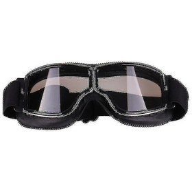 Resim Retro Stil Harley Motosiklet Gözlükleri Açık Hava Rüzgar Geçirmez Sürüş Off Road Gözlükleri Mavi 