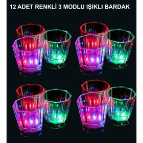 Resim LED Işıklı Eğlence Bardak Seti 12 Adet 