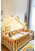 Resim Köşk_Mobilya Masal Montessori Bebek Ve Çocuk Karyolası Doğal Ahşap Yatak 
